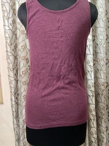 Deep Plum Sleeveless Tank Top