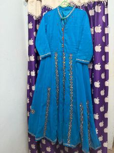 Beautiful Blue Embroidered gown