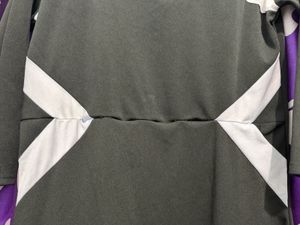 Black Dress with White Zipper Detail
