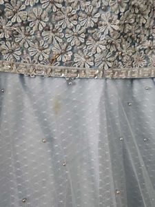 Ball gown in powder blue colour
