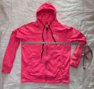 Puma Pink Zip-Up Hoodie