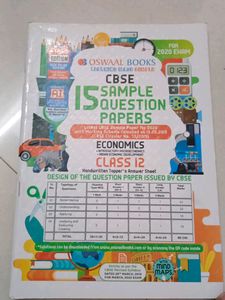 CBSE 15 Sample Question Papers  Economics Class 12