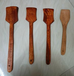 Pure Wooden/Wood dosa Turner Pack of 4