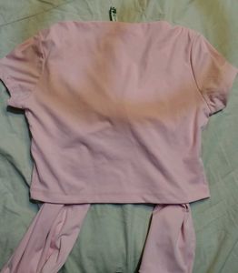 Newme Light Pink Knotted Top
