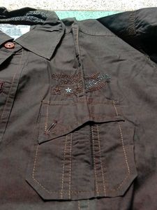 Brown Shirt Amazing Party Wear