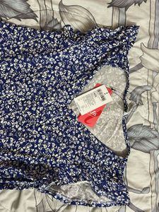 Chic Blue Floral Dress