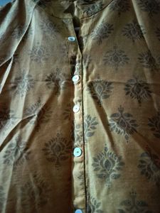 Stylish Mustard Printed Kurta