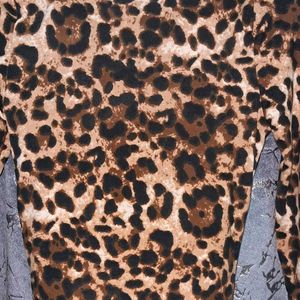 Leopard Print Long Sleeve Top
