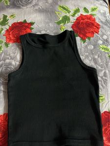 Ribbed Black Tank Top
