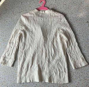 Beige Button-Down Cardigan