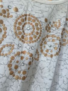 White Embellished Top