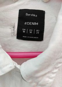 BERSHKA Ripped Denim Jacket