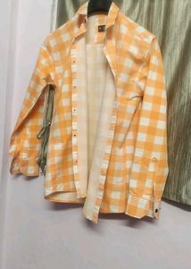 checkers orange shirt