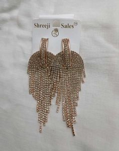 Sparkling Rhinestone Fringe Earrings