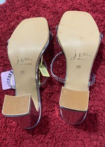 Silver Heeled Sandals