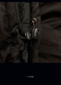 Flion Black Double Zipper Puffer Jacket