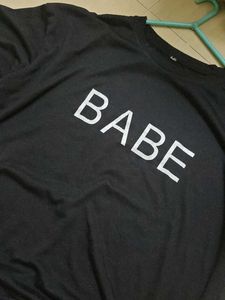 Black "BABE" Graphic T-Shirt