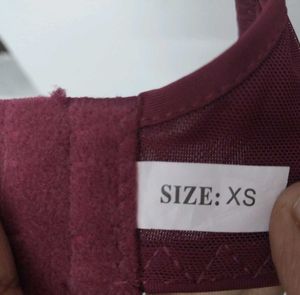 Maroon Padded Push-Up Bra