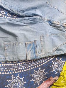 Light Wash Cargo Jeans