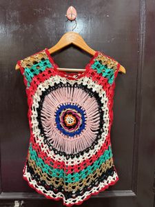 Boho Crochet Mandala Tank Top