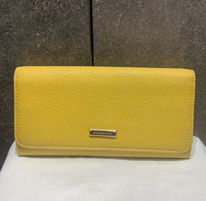 Authentic Burberry Yellow Leather Wallet