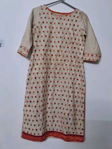 Chanderi silk kurti cotton lining embroidery wear