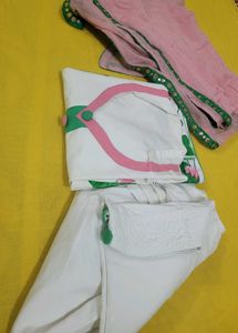 White & Pink Salwar Suit