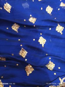 Stunning Blue Embroidered Saree