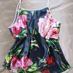Floral Print Satin Camisole sez L