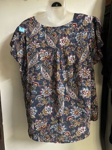 Floral Print V-Neck Top