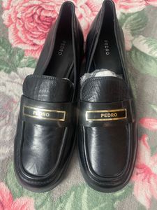 Pedro Black Leather Loafers