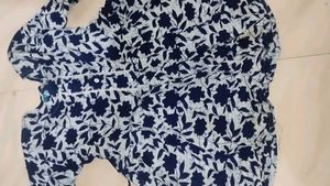Chic Floral Print Kurta