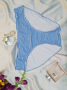 🇳🇿💫🎀Blue and White Striped Bikini Bottom