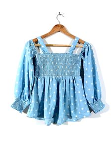 Blue Polka Dot Top (Women)