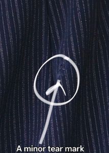 Elegant Navy Wide-Leg Pants with one defect