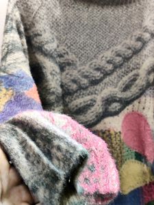 IMPORTED MEN'S vintage cable knit sweater