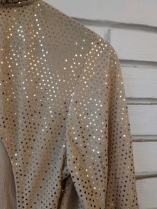 Shimmer New back open party top