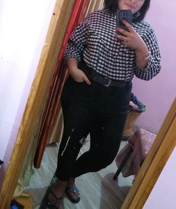 Black And White Checked Tunic