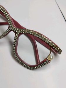 Glamorous Rhinestone Cat-Eye Glasses