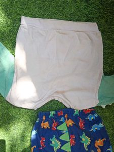 Dinosaur Print Sweatshirt &amp; Shorts Set