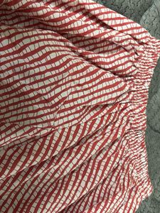 Stylish Red &amp; White Striped Palazzos