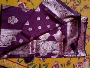 Elegant real zari work Banarasi pure Silk Saree