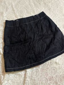 Dark Wash Cargo Mini Skirt