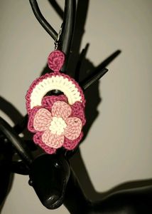 Multicolour Handmade Crochet Flower Earrings