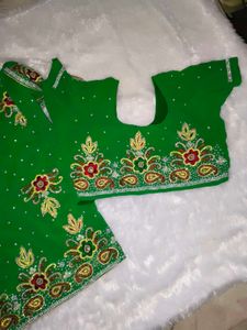 Green Embellished Saree with blouse