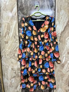 Floral Tiered Midi Dress