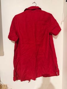 calvin klein Red Short Sleeve Button-Up Shirt