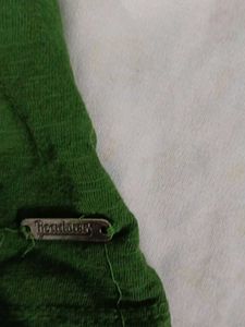 Stylish Green V-Neck Top