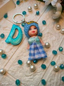 Sparkling Doll Charm Keychain