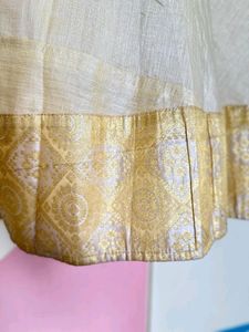 Pink &amp; Silver Leaf Embroidered Indian Dress
